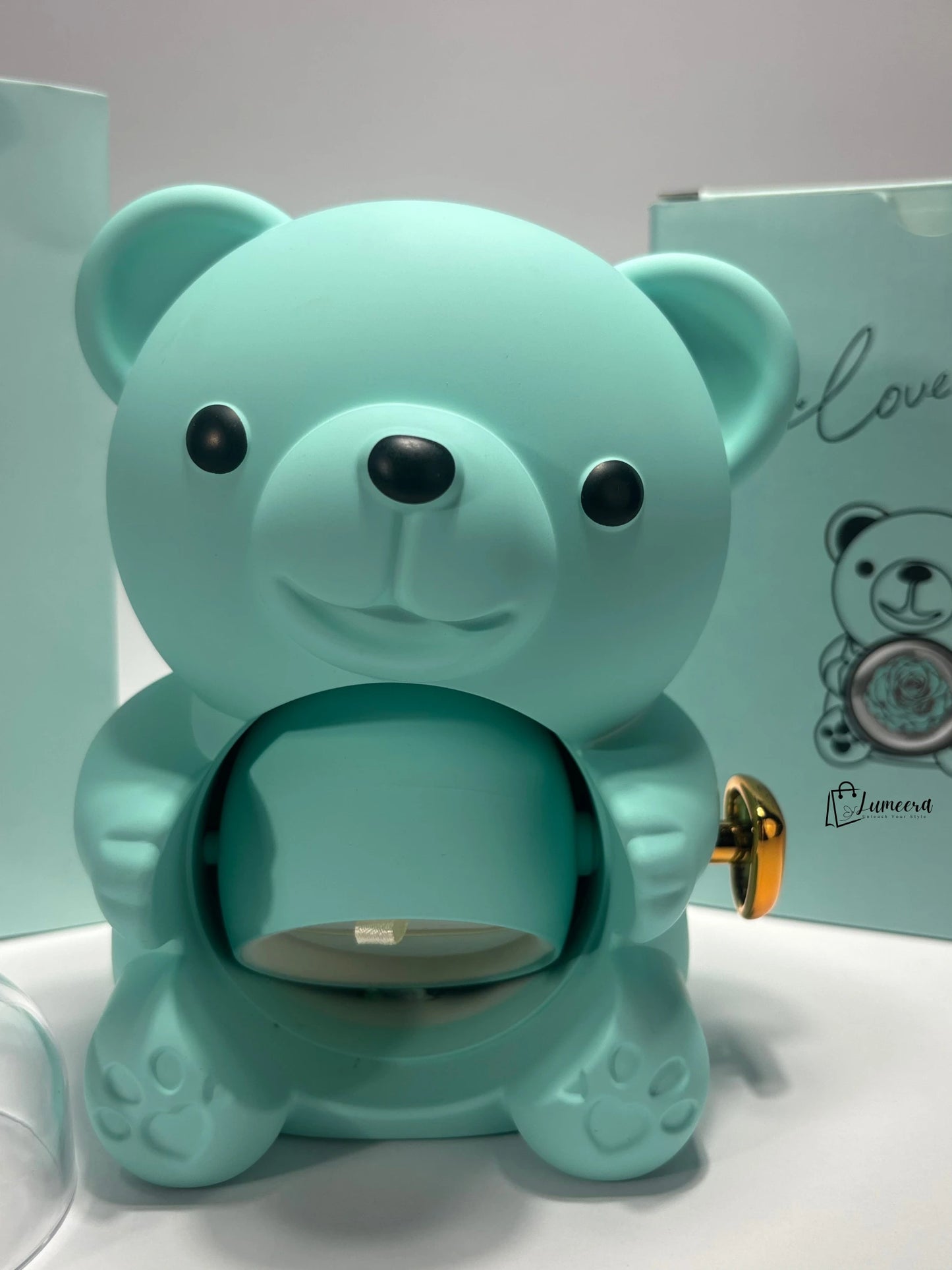OceanSoul Teddy Bear Preserved Flower Jewellery Gift Box