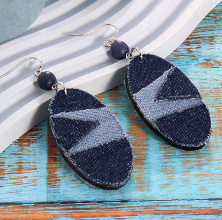 Twilight Weave Denim Earrings