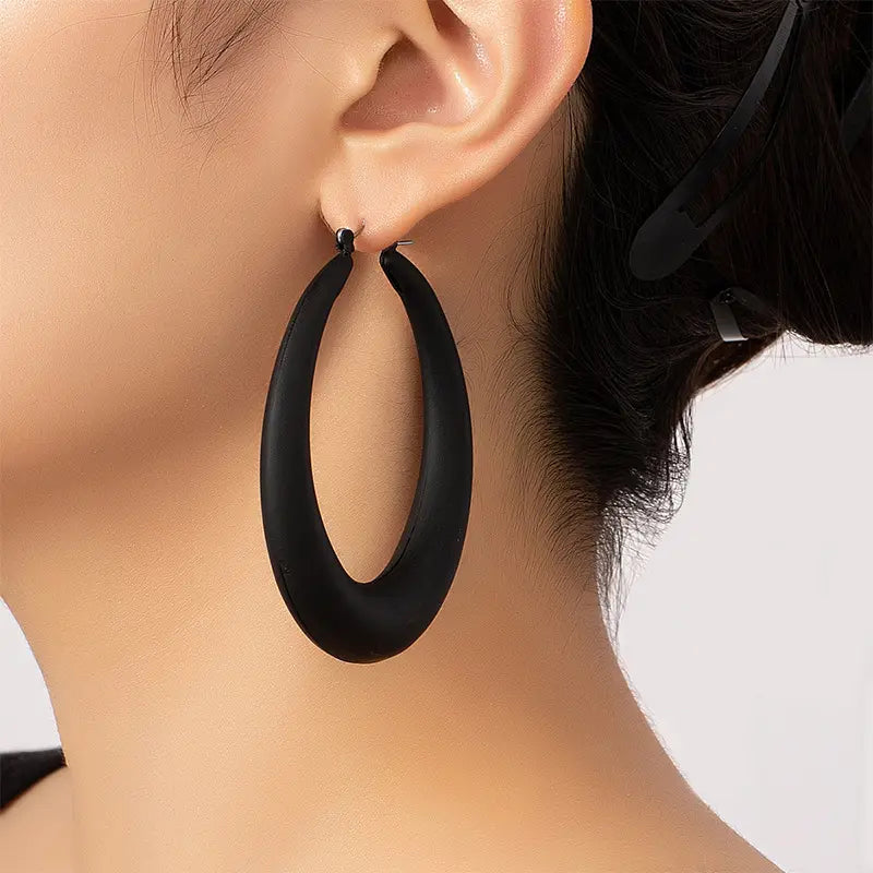 Nocturnal Silhouette Hoops Earrings