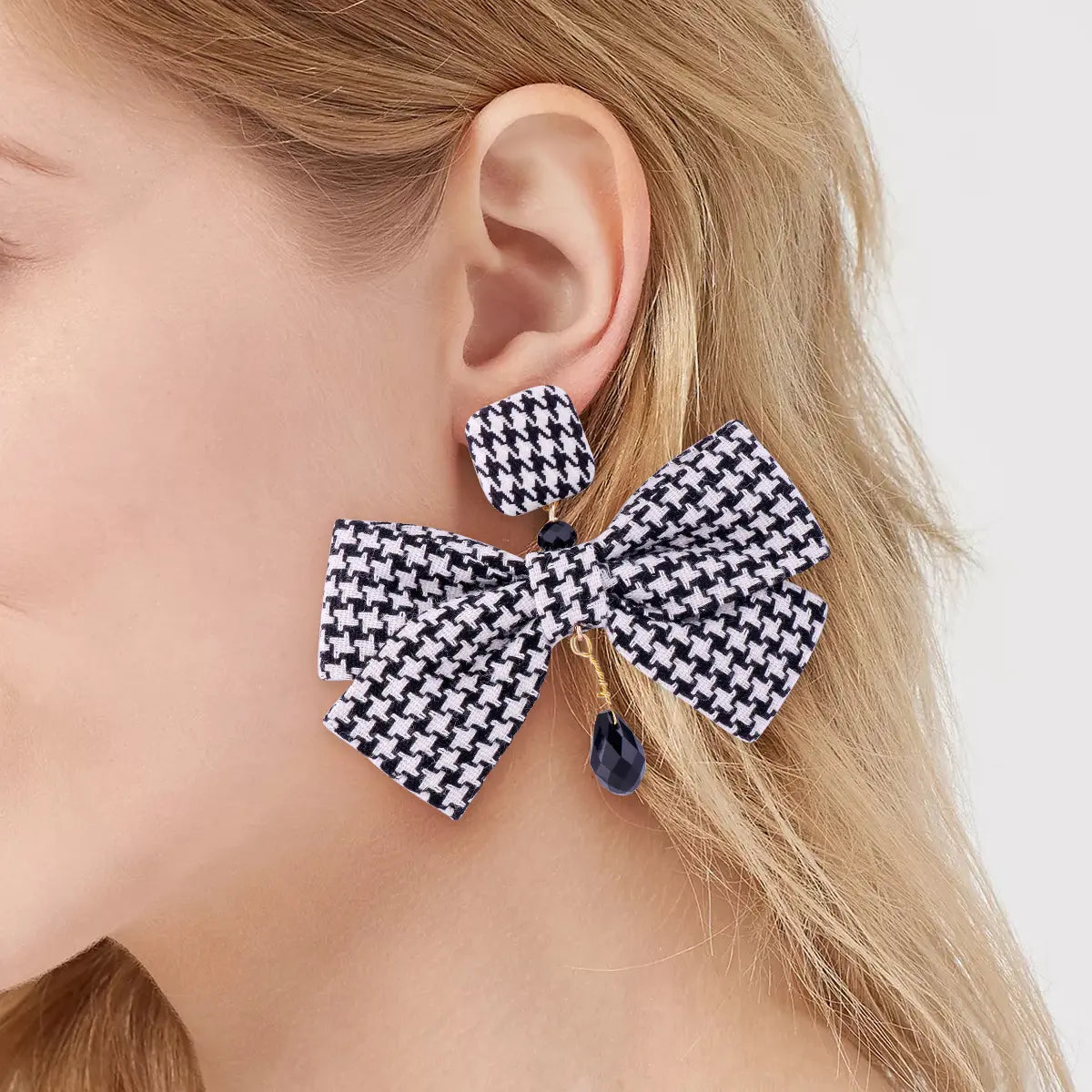 Monochrome Bow Earrings