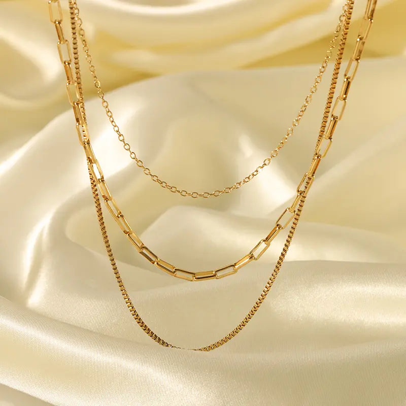 Golden Luxe Multi-Chain Necklace