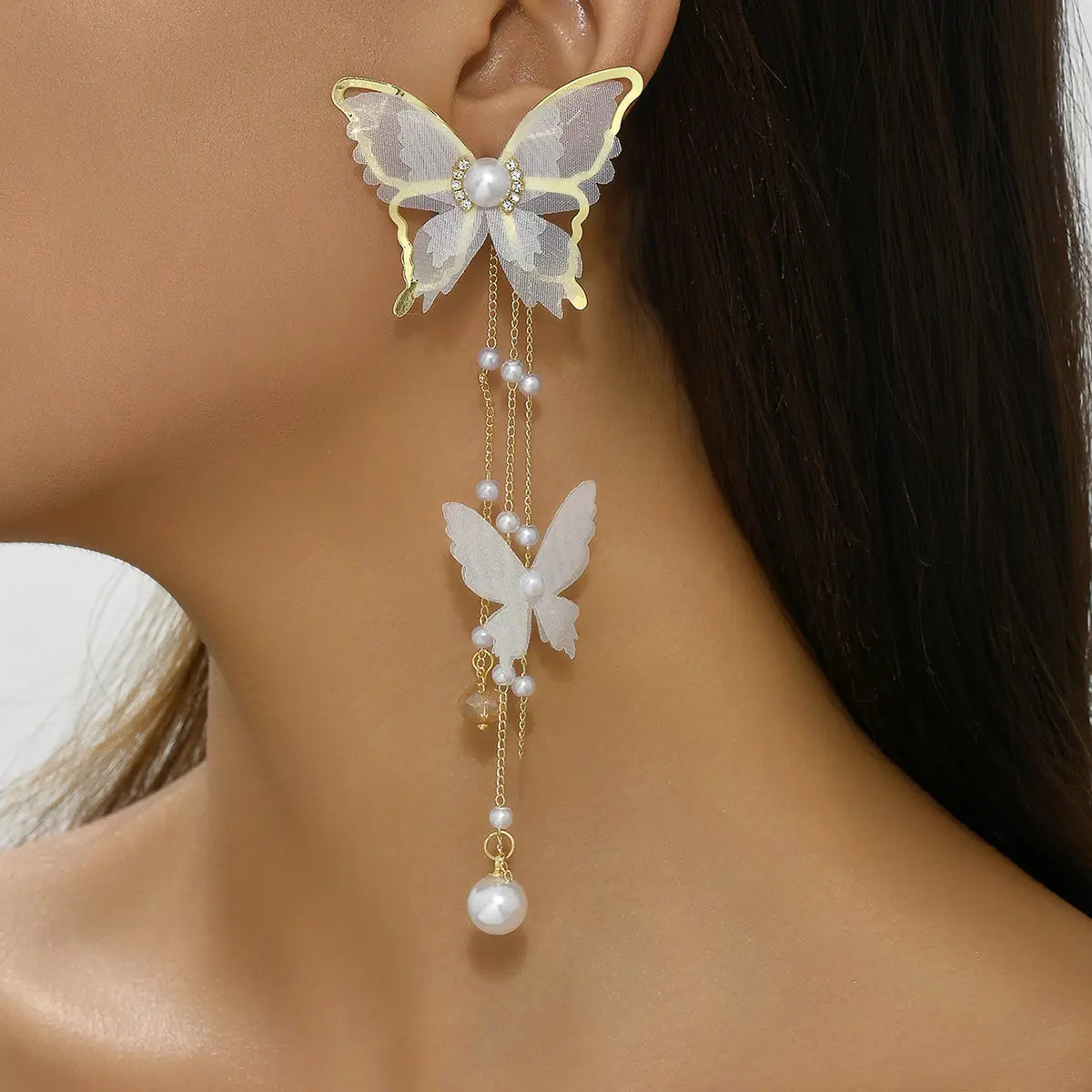 Enchanted Butterfly Drop Earrings