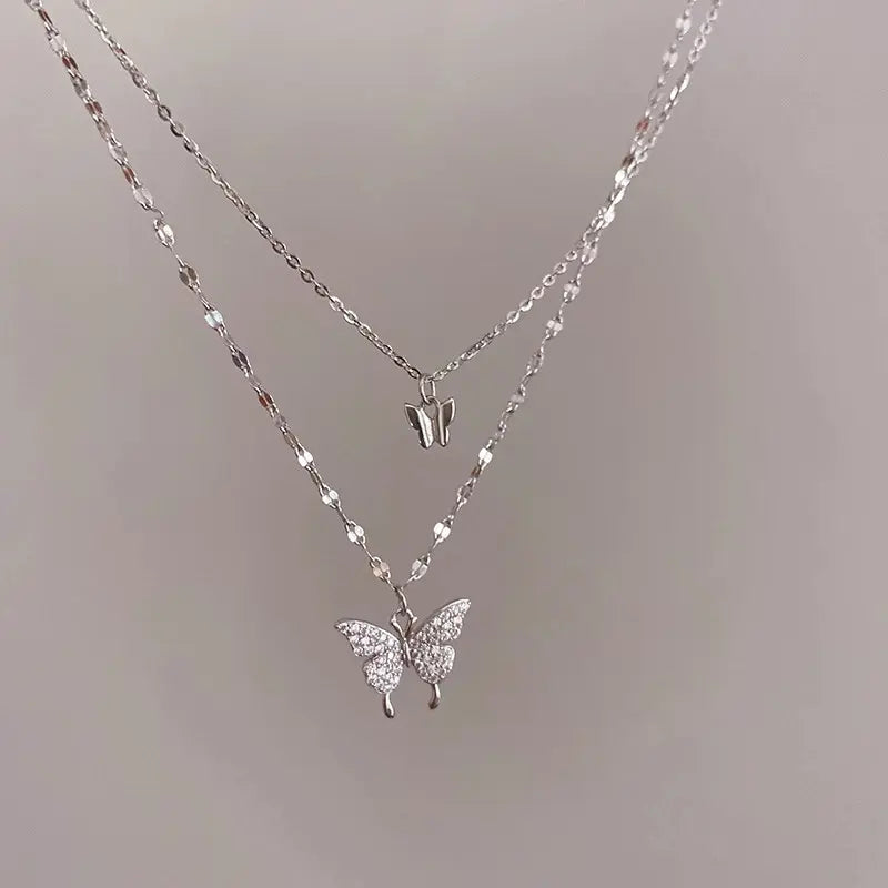Butterfly Grace Layered Necklace