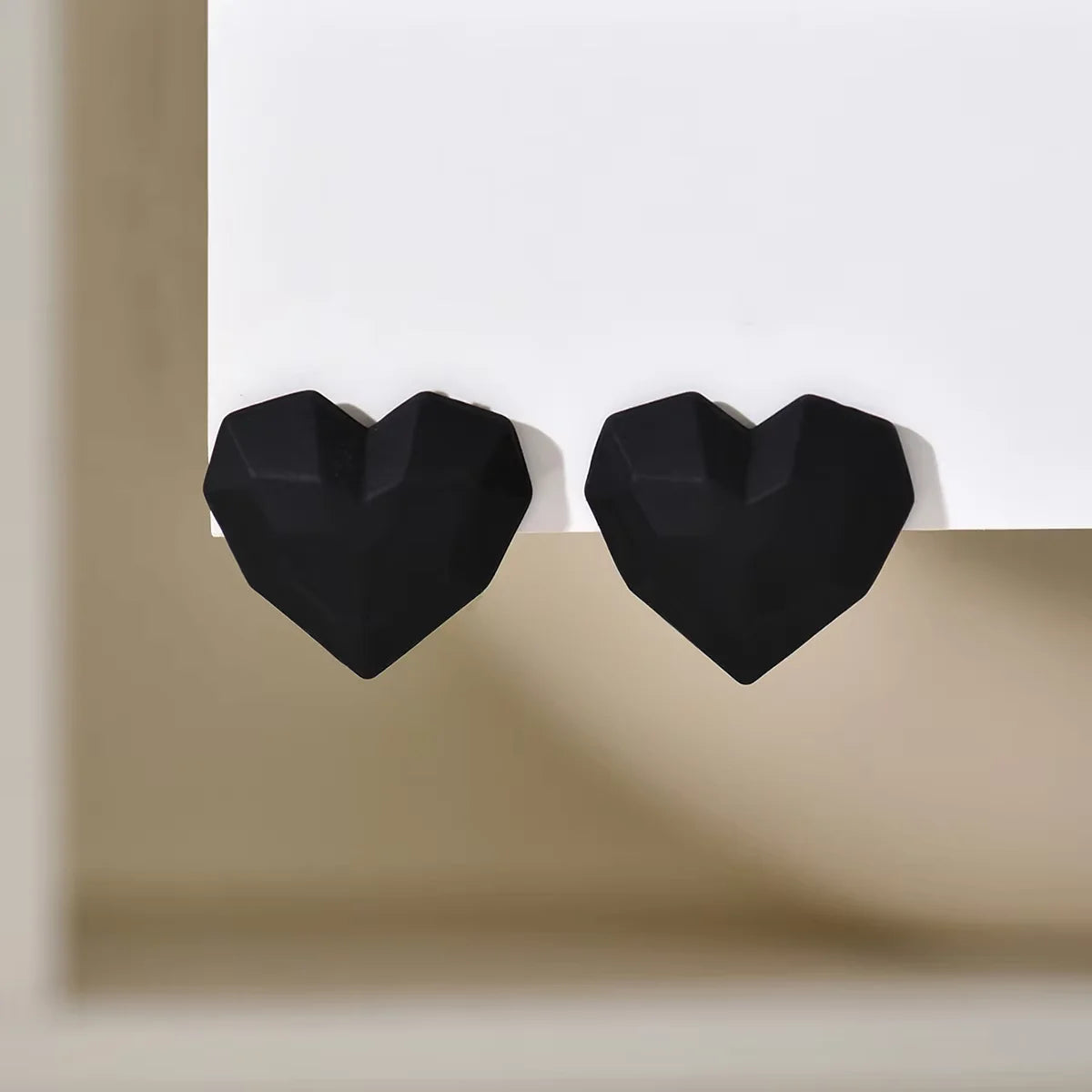 Heart Stud Red Earrings