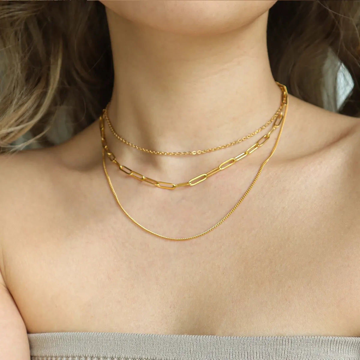 Golden Luxe Multi-Chain Necklace