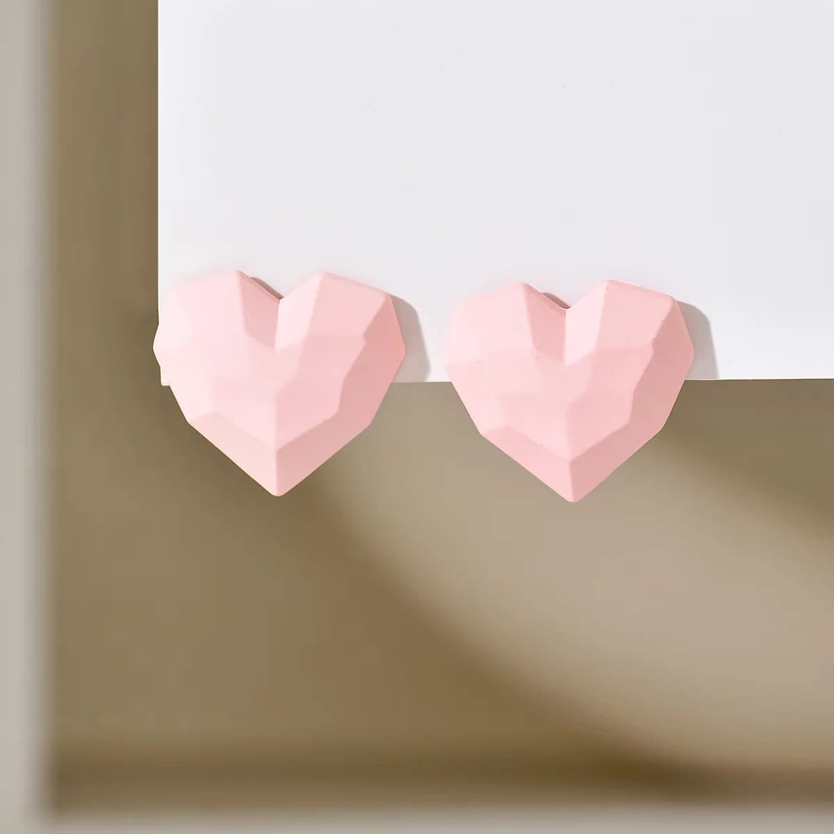 Heart Stud Red Earrings