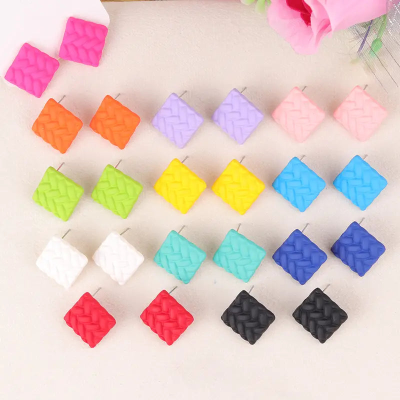 Sweater Squares Earrings
