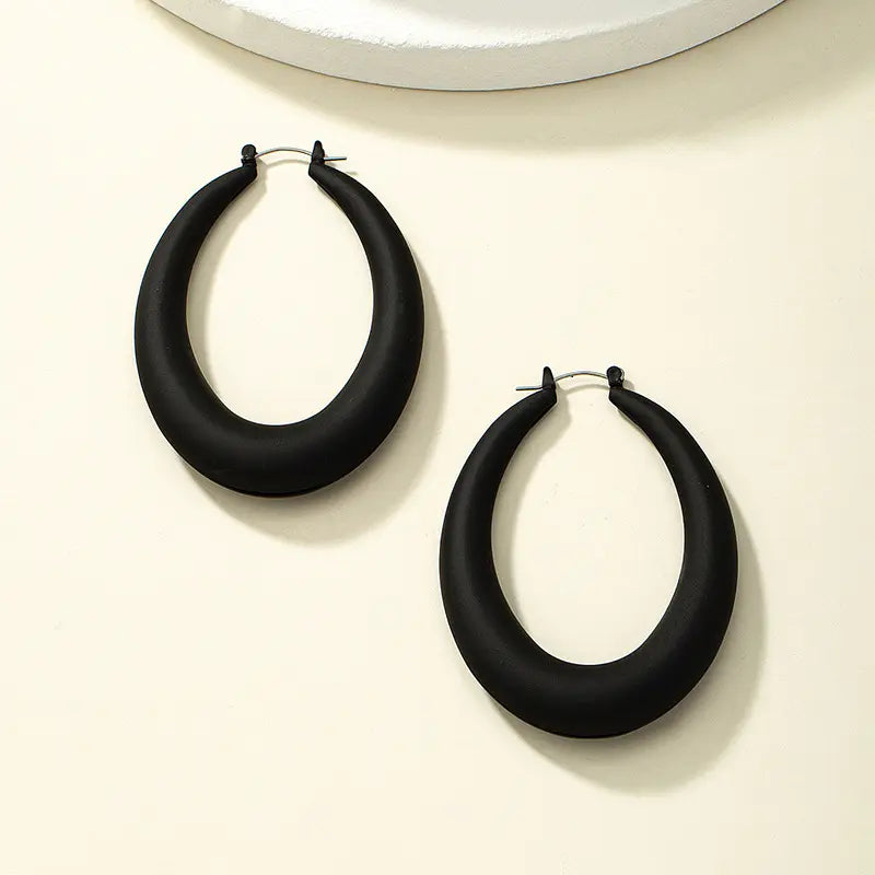 Nocturnal Silhouette Hoops Earrings