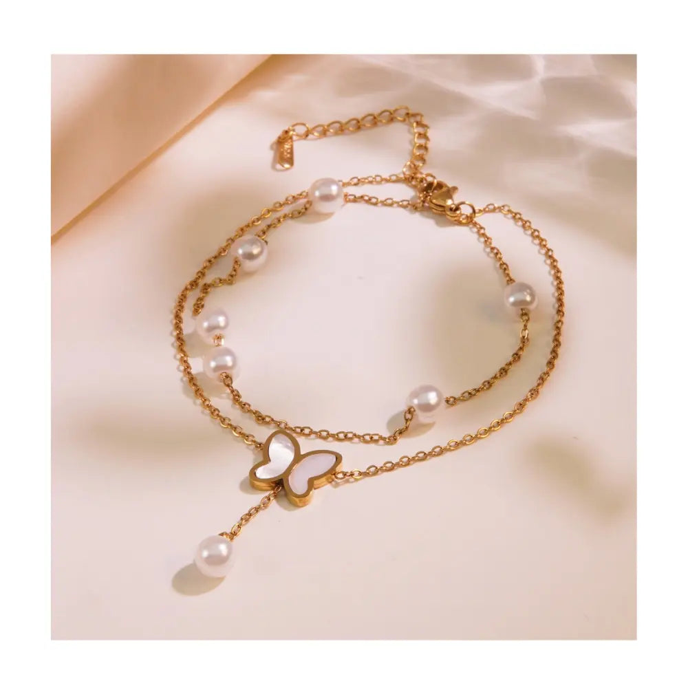 Golden Winged Pearl Bracelet/Anklet