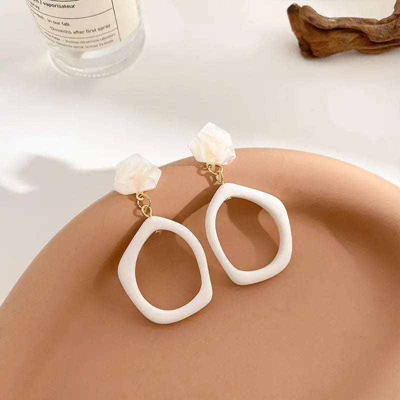 Alabaster Arc Drops Earrings