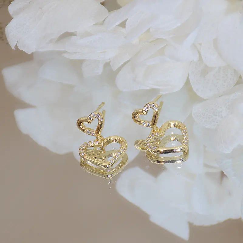 Golden Heartlight Earrings