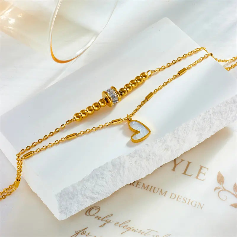 Golden Heart Charm Bracelet/Anklet