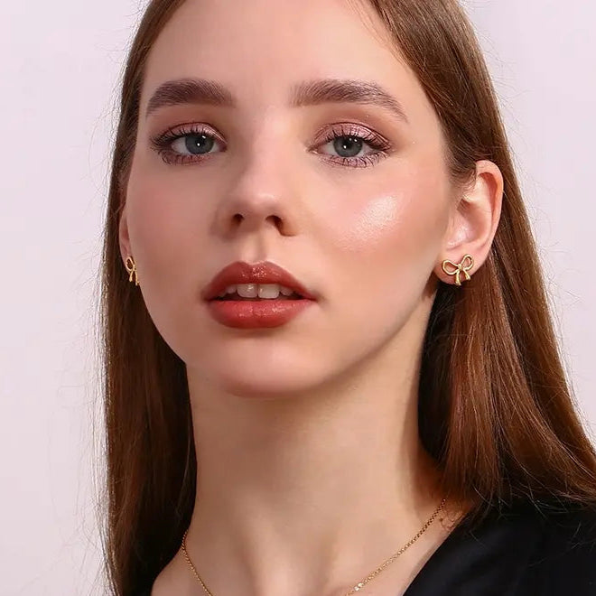 Golden Bow Elegance Jewelry Set