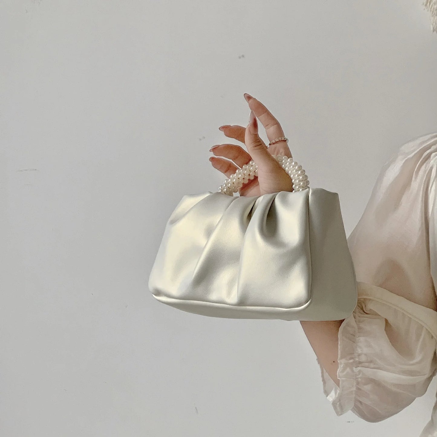Luminous Pearl Gather Bag