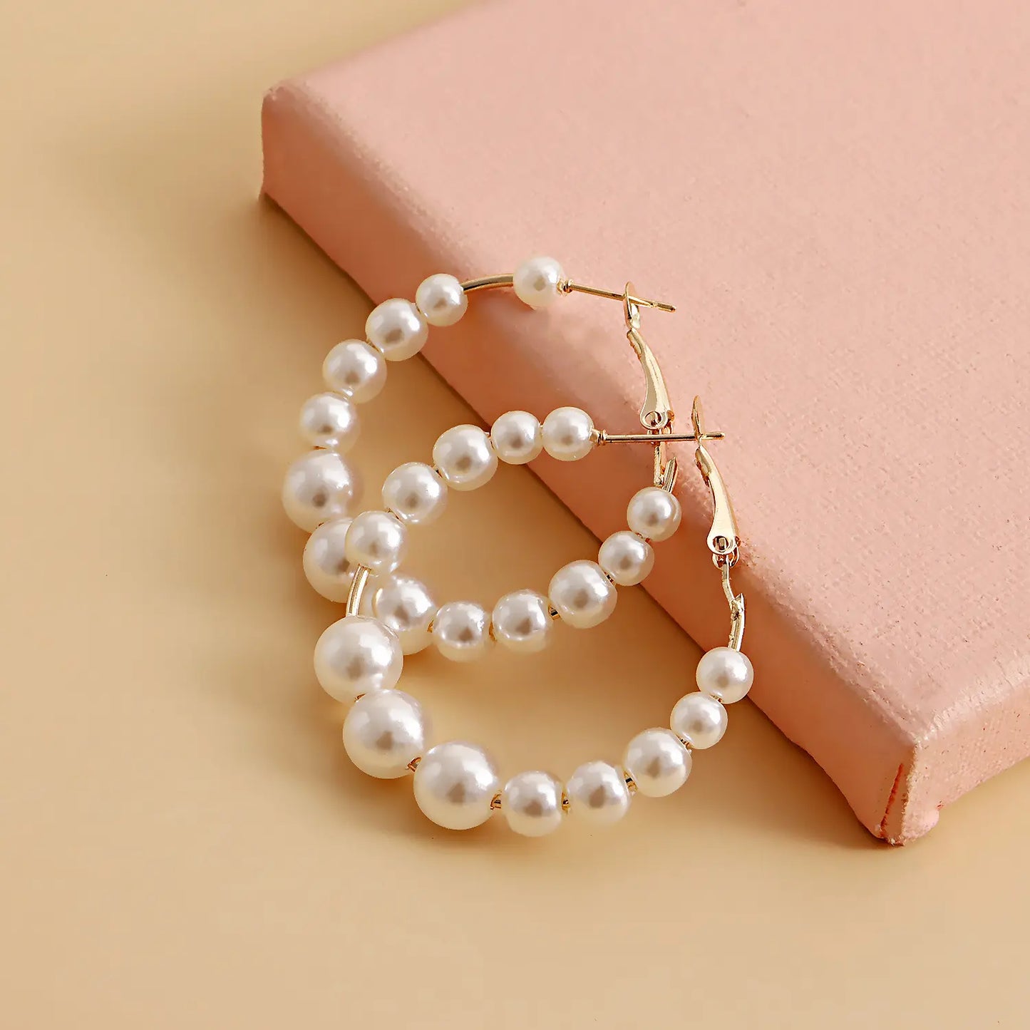 Pearl Full Hoops Earrings