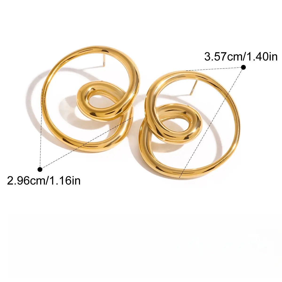 Selena's Golden Swirl Earrings
