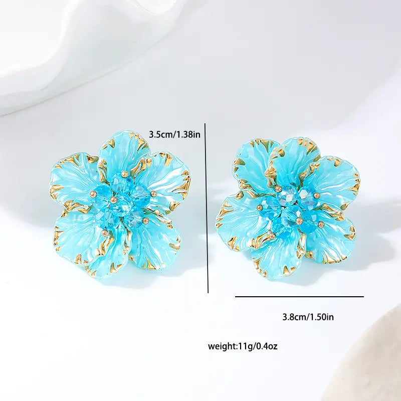 Rose Crystal Earrings