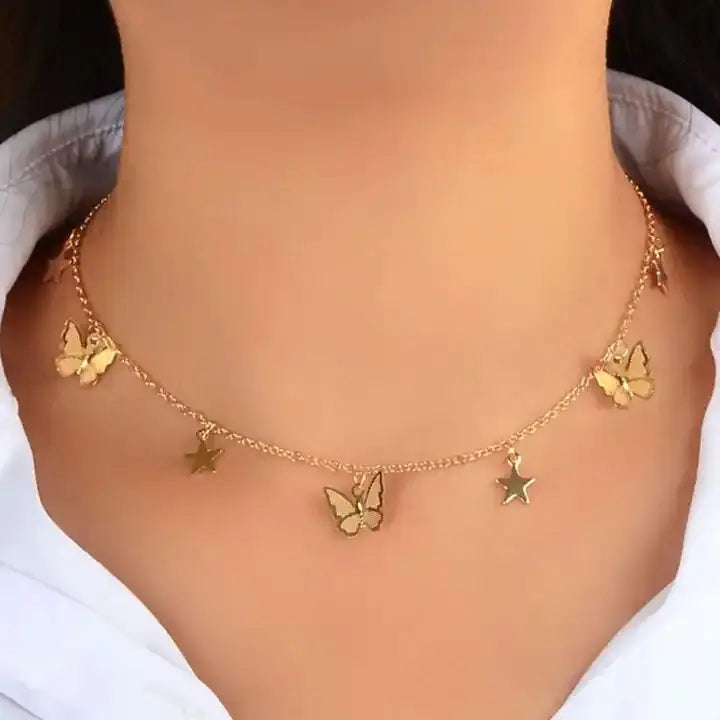 Golden Flutter Necklace