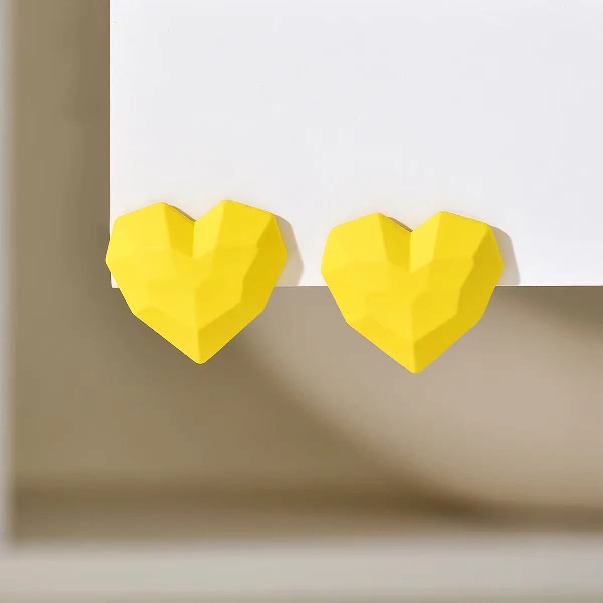 Heart Stud Red Earrings