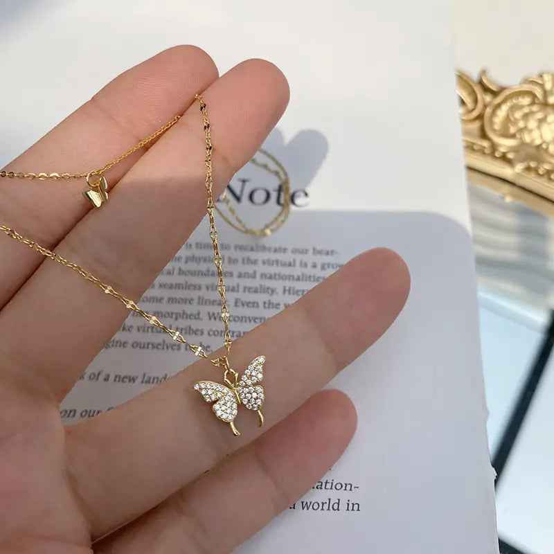 Butterfly Grace Layered Necklace