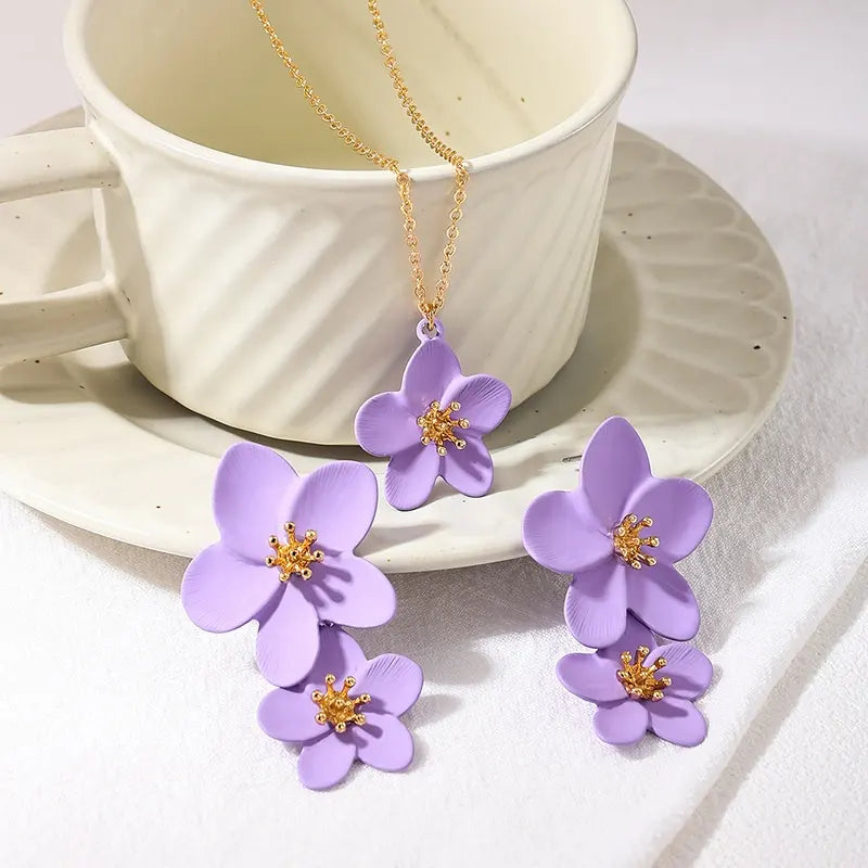 Caribbean Serenade Earrings and Necklace Set