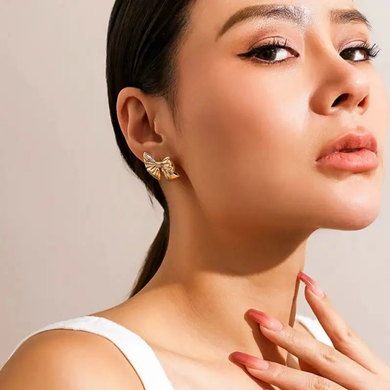 Moonlit Bow Earrings