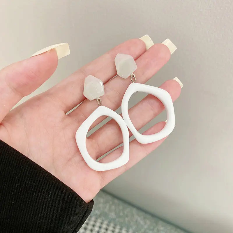 Alabaster Arc Drops Earrings
