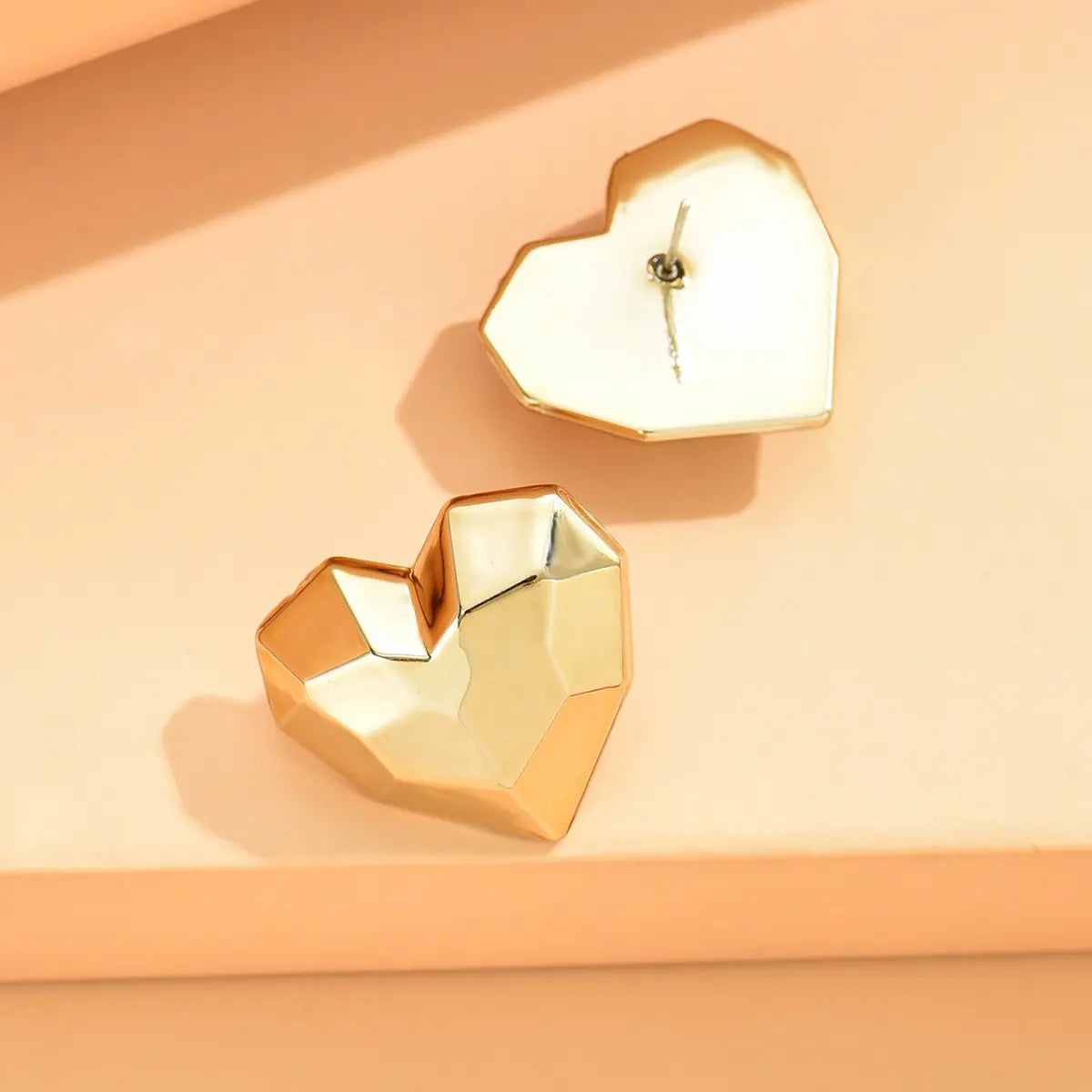 Heart Stud Red Earrings