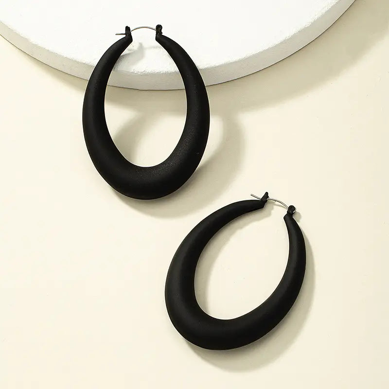 Nocturnal Silhouette Hoops Earrings