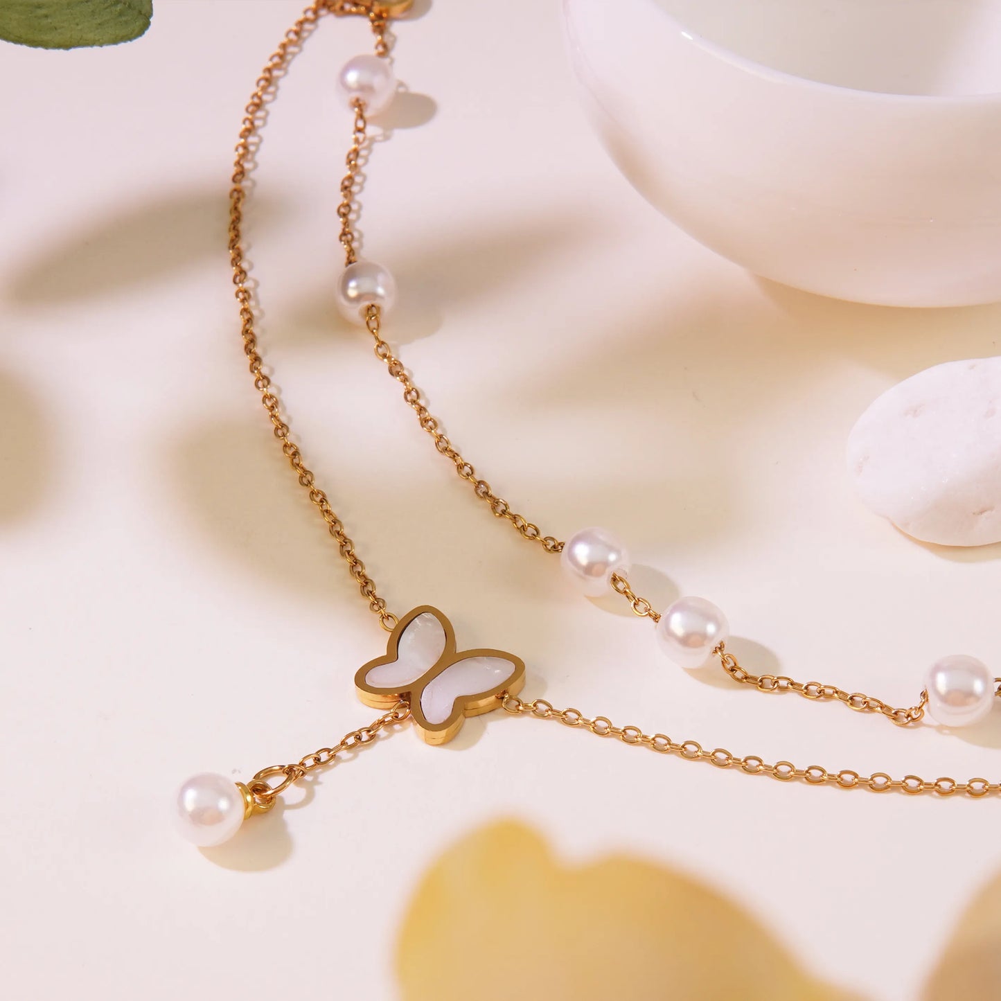 Golden Winged Pearl Bracelet/Anklet