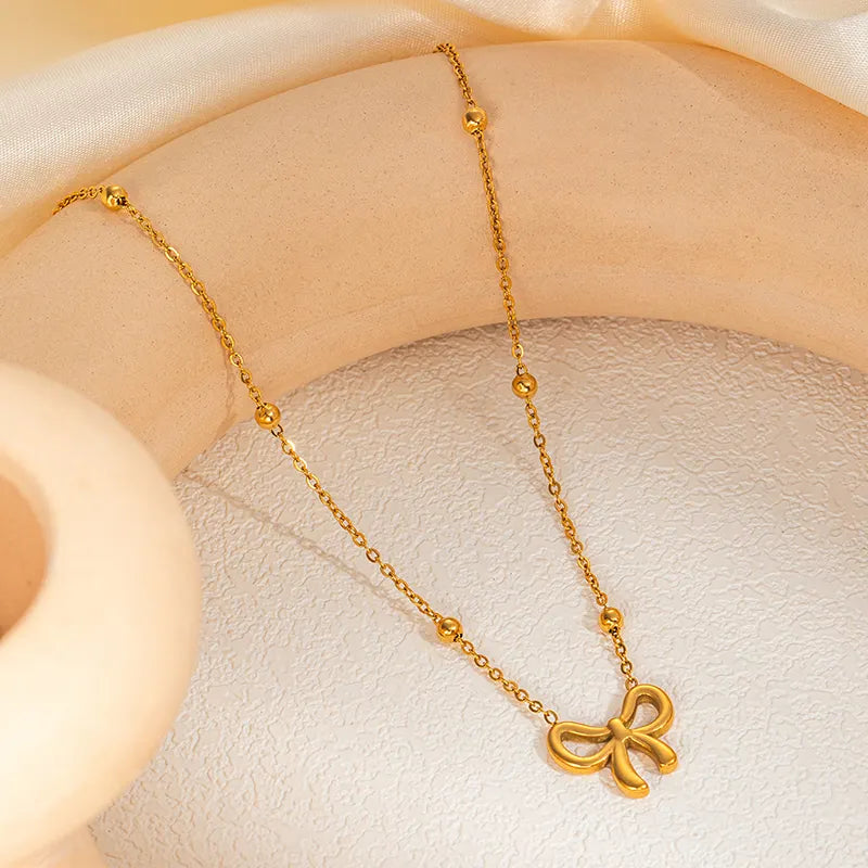 Golden Bow Elegance Jewelry Set