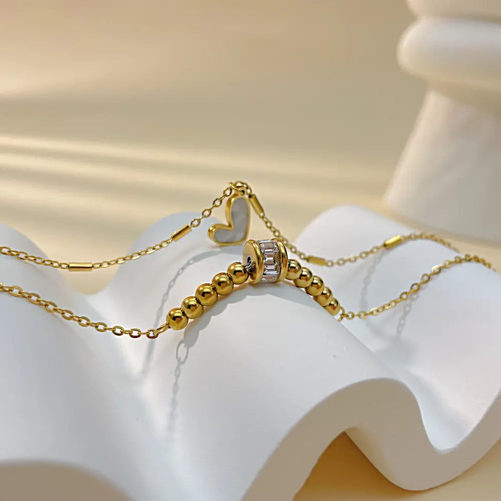 Golden Heart Charm Bracelet/Anklet