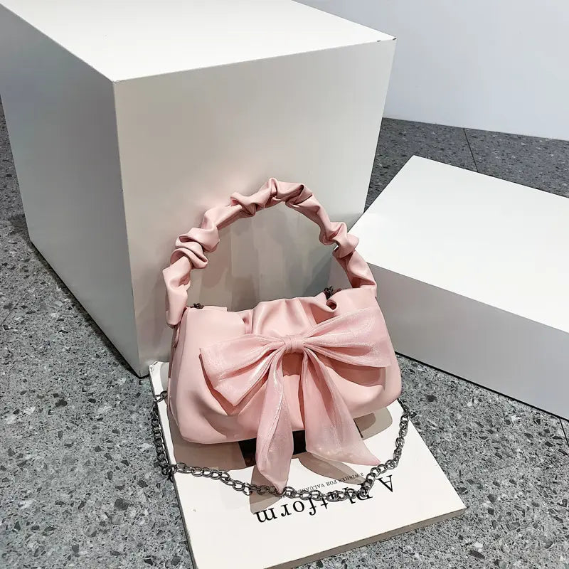 🎁 Blush Bow Enchantment Handbag