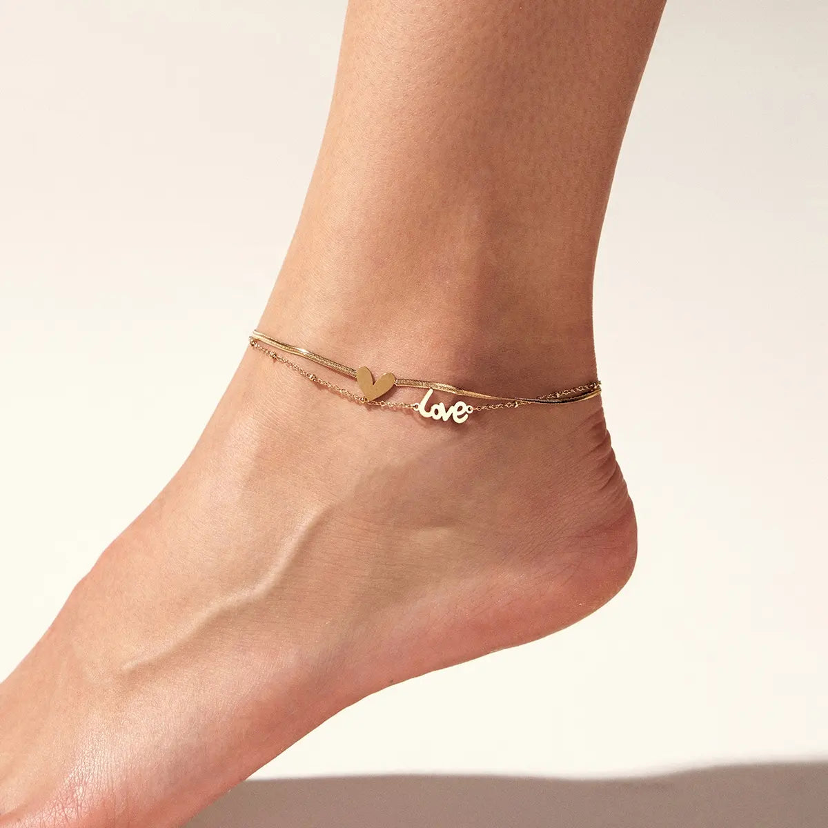 Golden Love Snake Chain Bracelet/Anklet