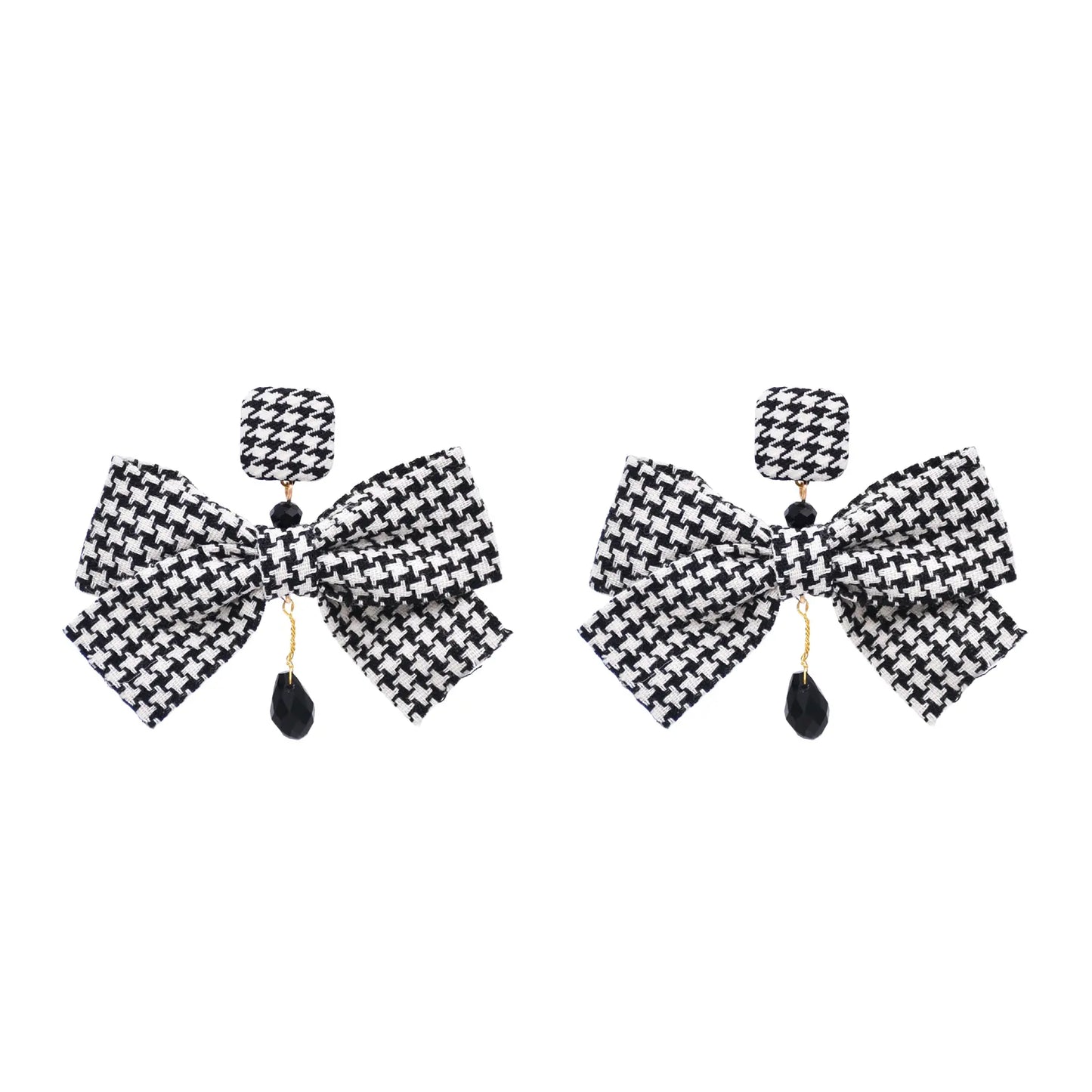 Monochrome Bow Earrings