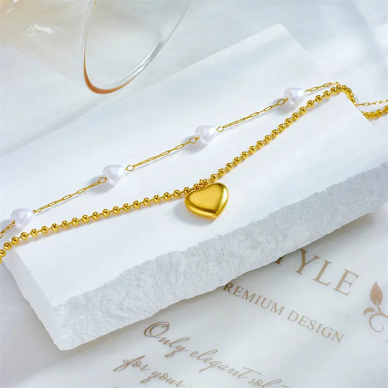 Golden Love Pearl Bracelet/Anklet