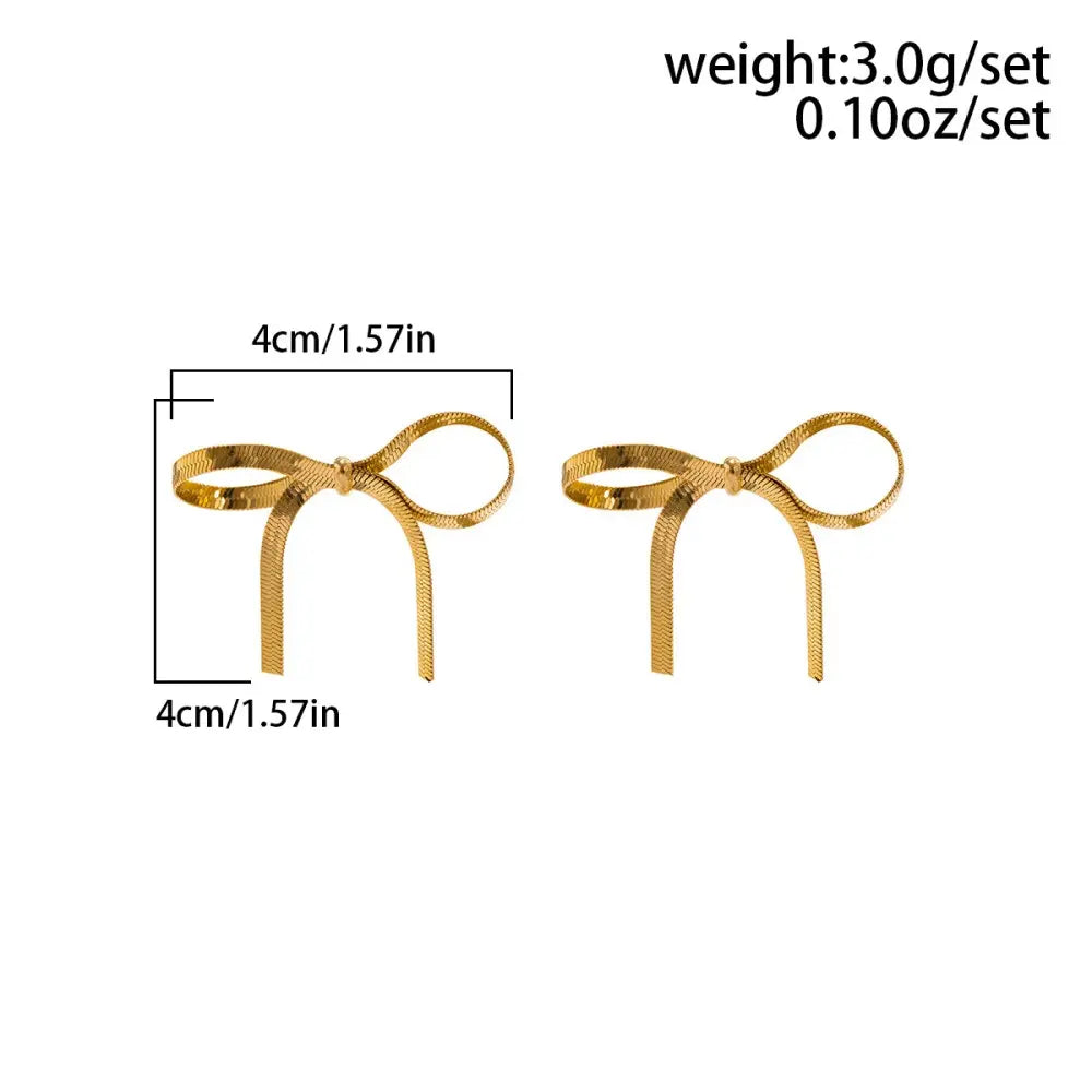 Golden Luxe Bow Earrings