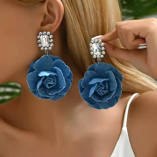 Azure Radiance Denim Earrings