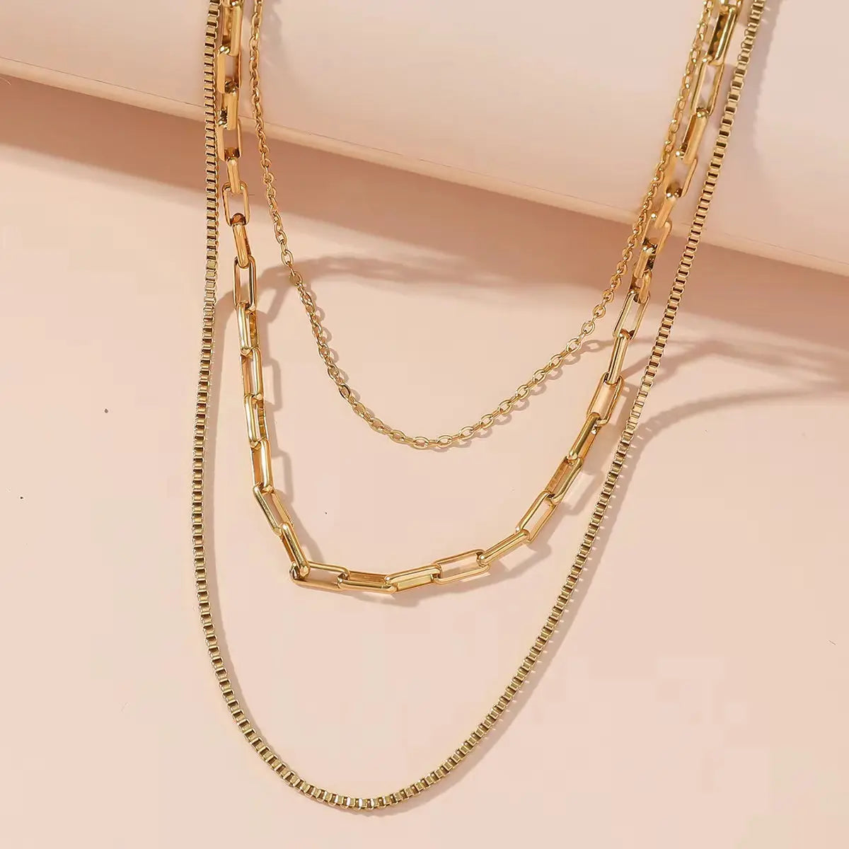 Golden Luxe Multi-Chain Necklace