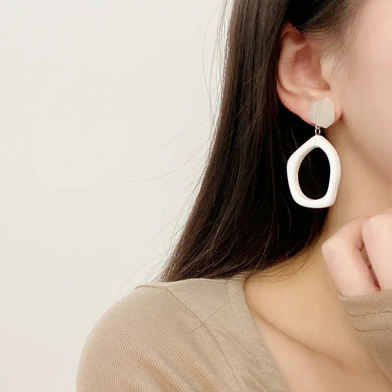 Alabaster Arc Drops Earrings
