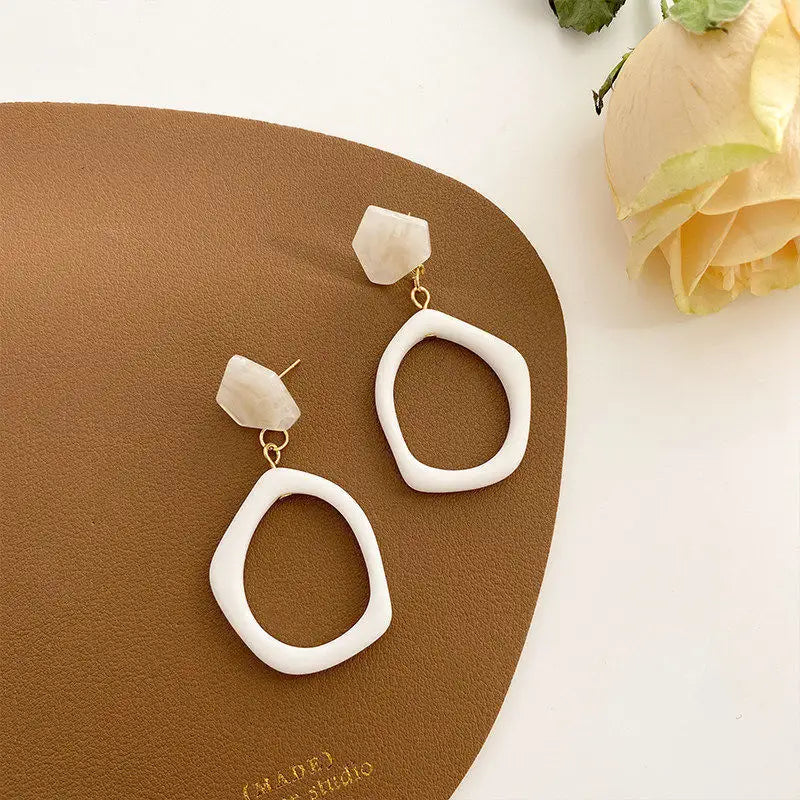 Alabaster Arc Drops Earrings