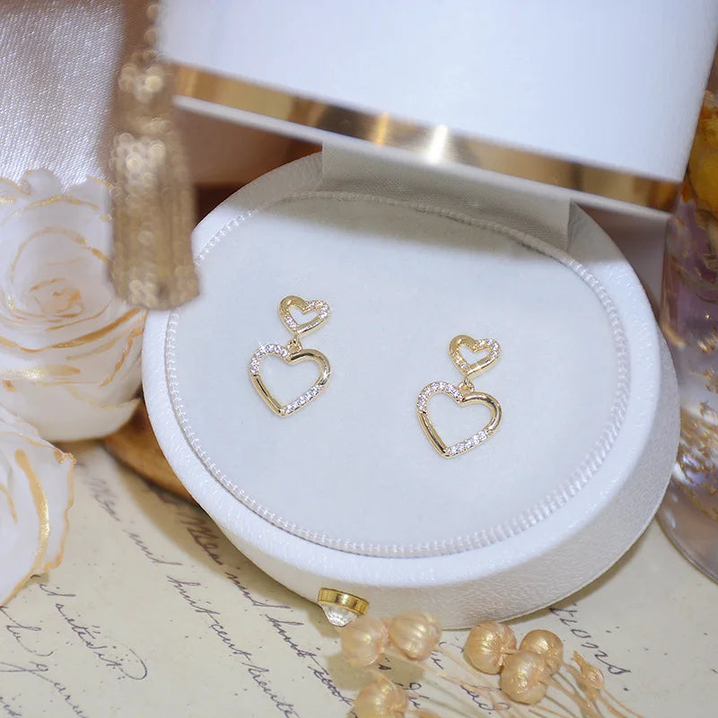 Golden Heartlight Earrings