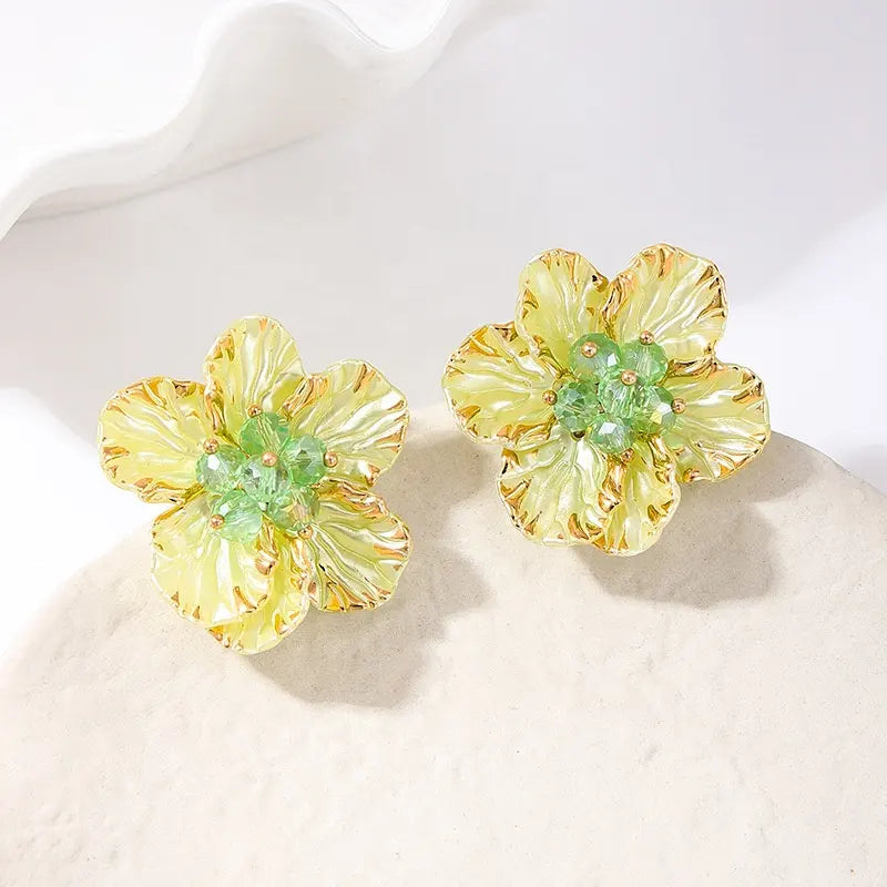 Rose Crystal Earrings