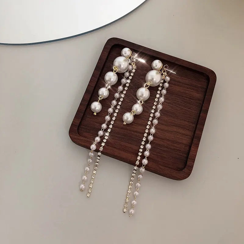 Pearlescent Cascade Earrings