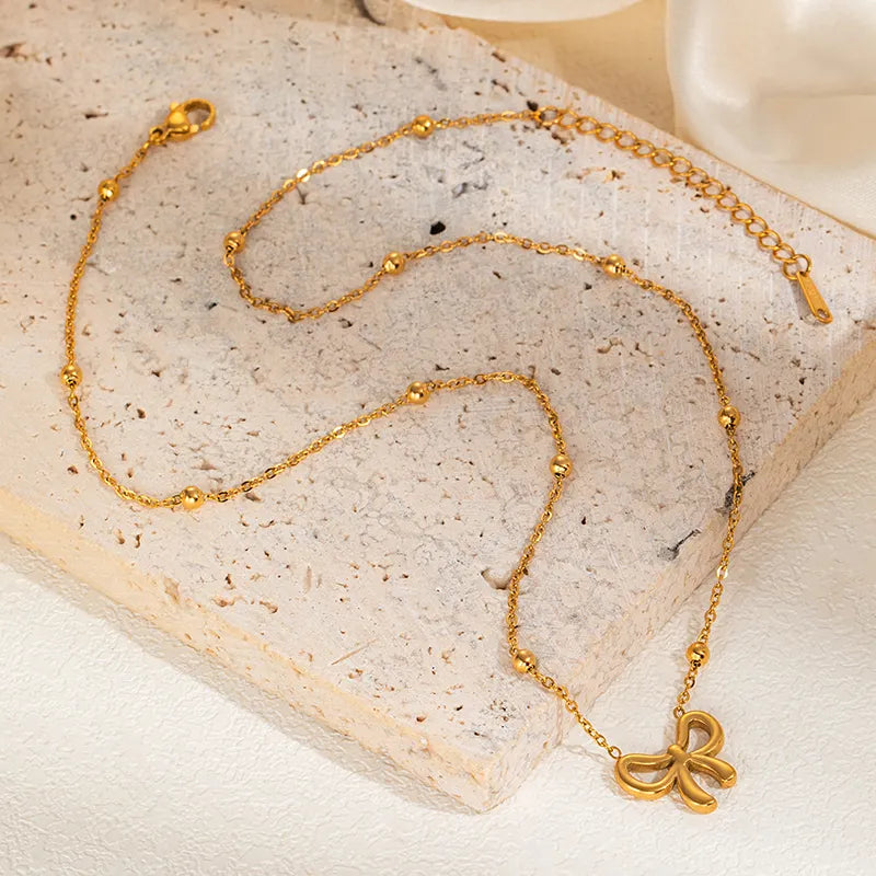 Golden Bow Elegance Jewelry Set