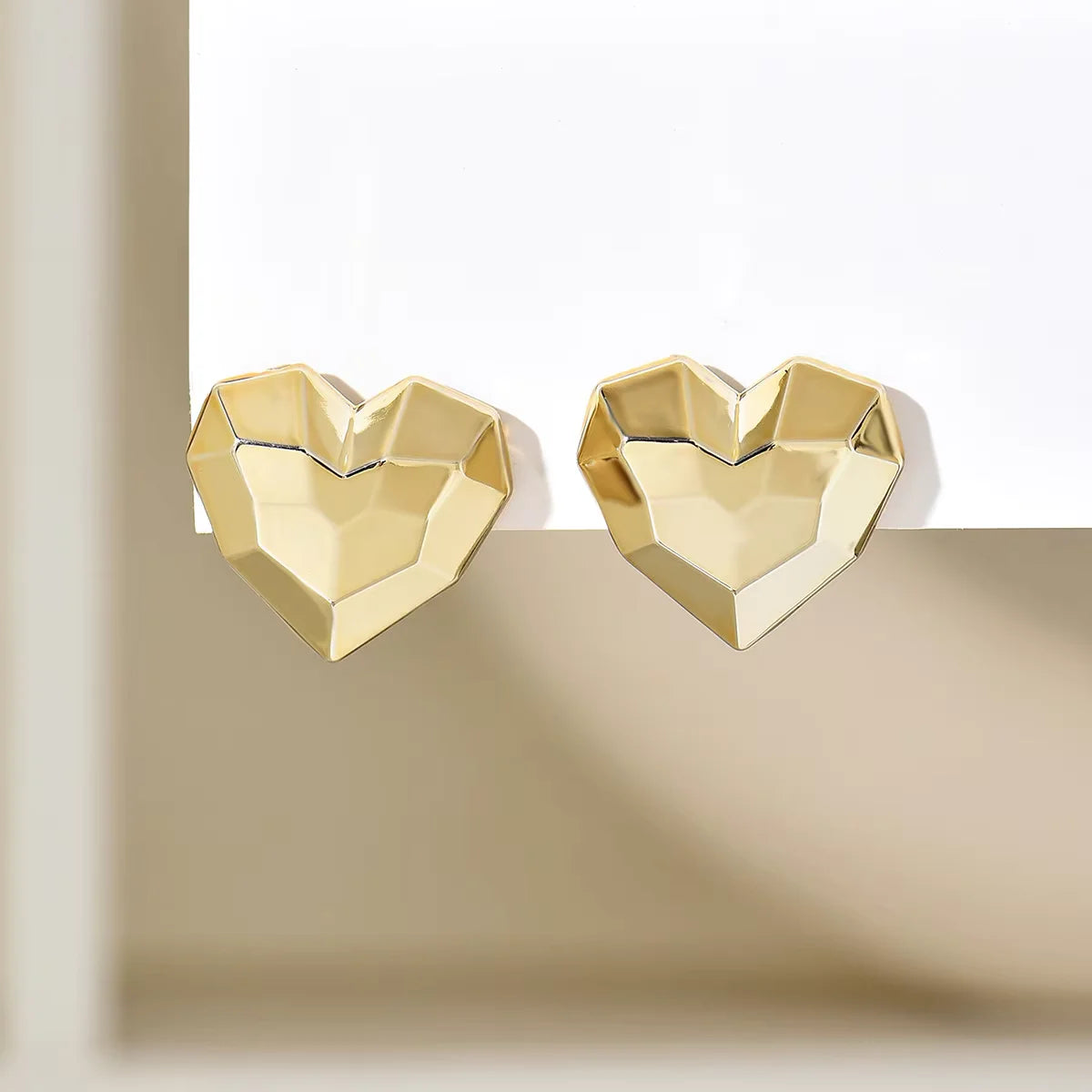 Heart Stud Red Earrings