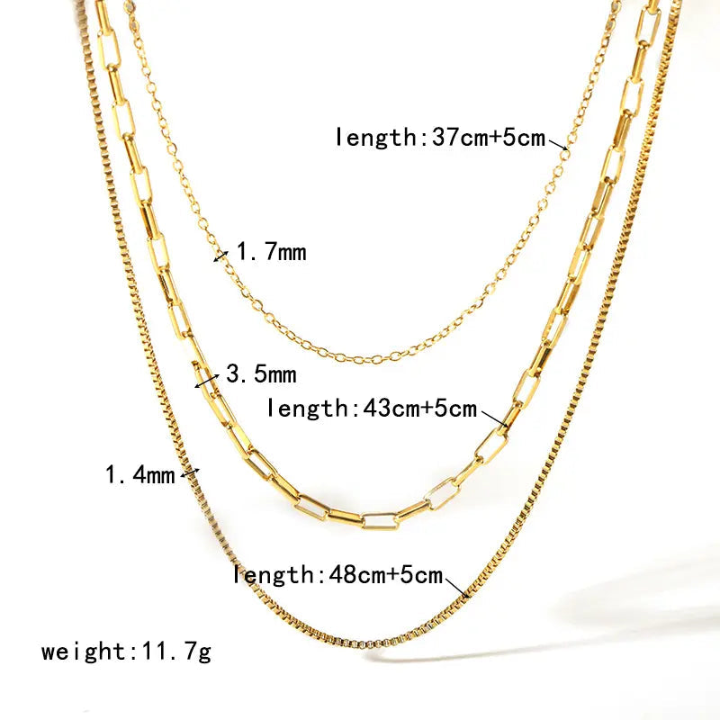 Golden Luxe Multi-Chain Necklace