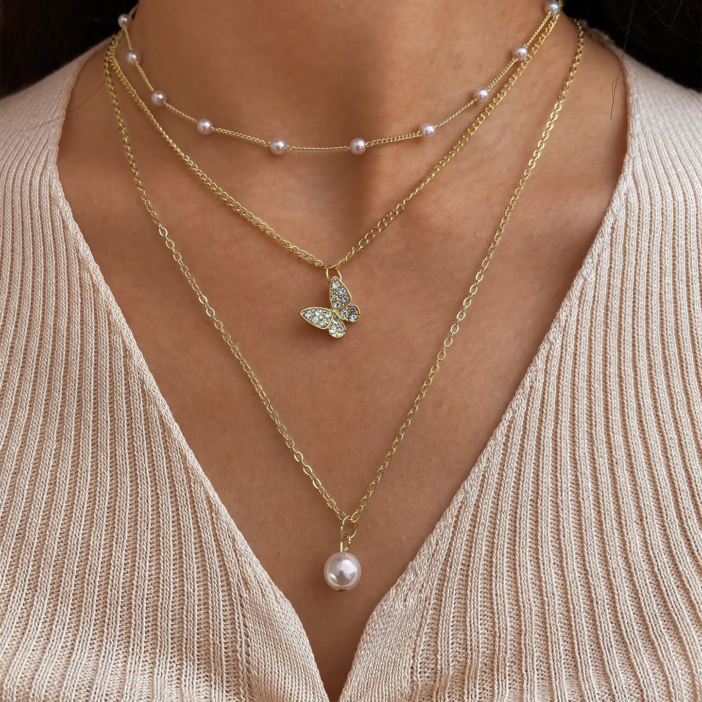 Pearl Glow Layered Necklace