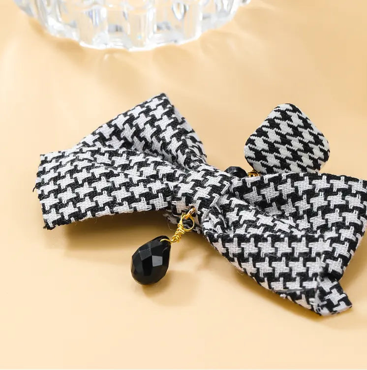 Monochrome Bow Earrings