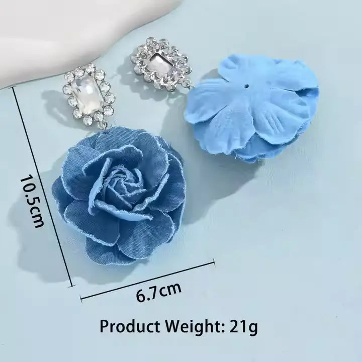 Azure Radiance Denim Earrings